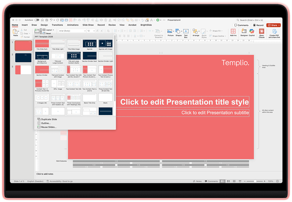 Templio PowerPoint template preview